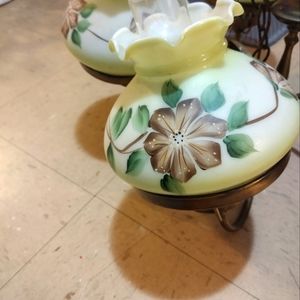 Vintage brass/hand painted chandelier